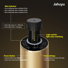 JAHUYU waterless diffuser charging via USB-C for portable use