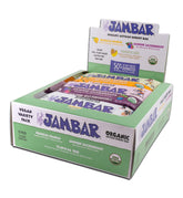 JAMBAR 12-pack packaging displays premium energy bars for on-the-go fueling.