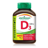 Jamieson Laboratories Vitamin D3 1000 IU bottle for daily immune support.