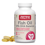 Jarrow Formulas EPA-DHA Balance bottle front showing omega-3 capsules for heart and brain support.