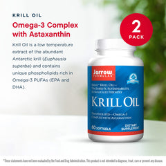 Jarrow Formulas Krill Oil softgels exposed capsules on light background for daily omega-3 intake