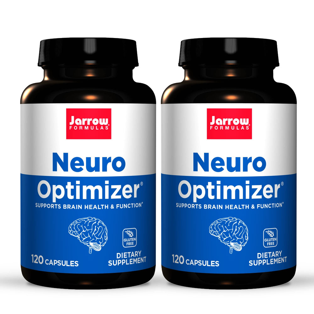 Jarrow Formulas Neuro Optimizer bottle front for daily brain health support.