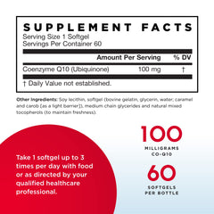 Jarrow Formulas Q-Absorb Co-Q10 softgels pouring highlight convenient dosing with meals