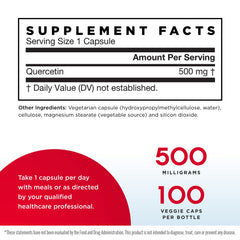 Jarrow Formulas Quercetin 500 mg veggie capsules offer convenient immune health support