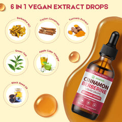 Javeriah Berberine Cinnamon Drops highlight cinnamon-infused formula for daily wellness.