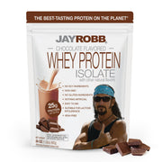 JAYROBB Chocolate Whey Protein canister for quick on the go protein boost