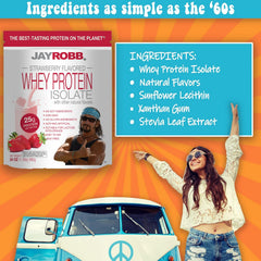 Jay Robb Whey Protein Strawberry on-the-go tub for post-workout recovery
