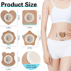 JayruiMice self-adhesive patch applied to the abdomen for easy, clean use.
