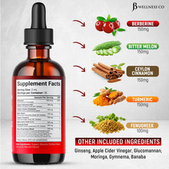 JB Wellness Co Berberine Cinnamon Drops dropper enabling precise dispensing.