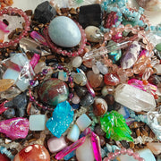 JDFlying Healing Crystal Set mystery bag with diverse stones for meditation and decor.