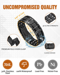 Jecanori 3X magnets close-up highlights three magnets per link for strong everyday use.