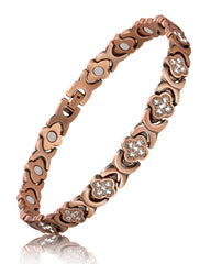 Jecanori copper ankle bracelet with smooth finish for all-day comfort.