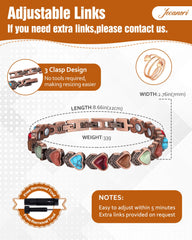 Jecanori copper bracelet magnets detail highlighting strong magnets for daily use.