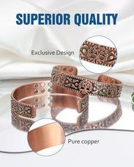 Close-up of Jecanori copper surface showing 99.99% copper purity.