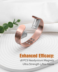 Jecanori copper bracelet for men with 3800 Gauss magnets for daily use