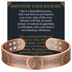 Jecanori copper bracelet for men with magnets 3800 Gauss for stylish daily accent