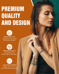 Jecanori magnetic bracelet for women with 3800 Gauss magnets for comfortable daily wear.