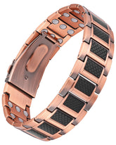 Jecanori copper magnetic bracelet close-up of magnet links for secure wear