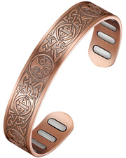 Jecanori copper magnetic bracelet close-up showing oval magnets for potential joint comfort