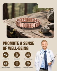 Secure fold-over clasp on the Jecanori bracelet for easy wear and security.