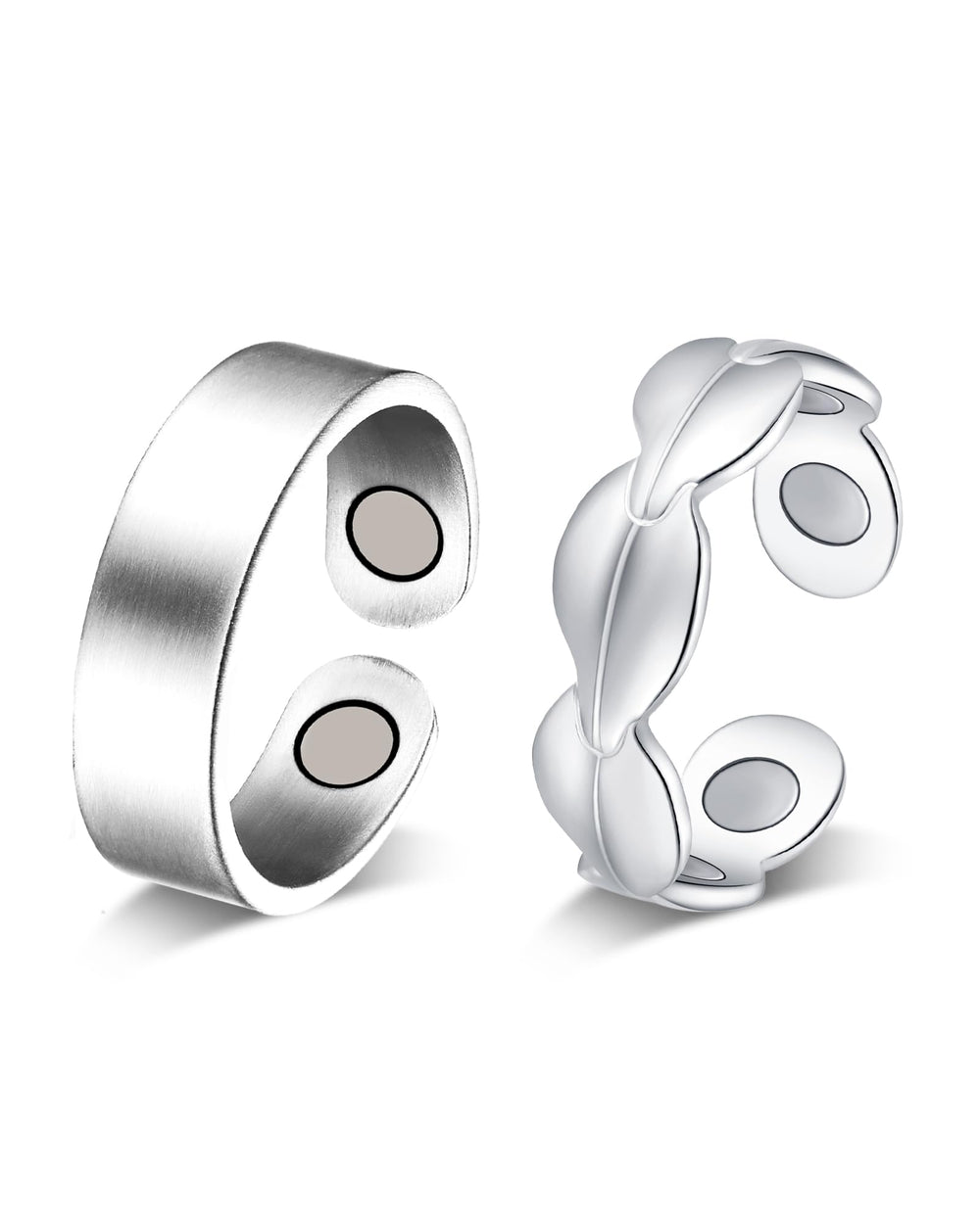 Jecanori leaf-design magnetic ring for women, stylish daily wear.