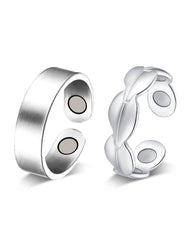 Jecanori leaf-design magnetic ring for women, stylish daily wear.