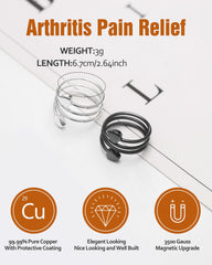 Jecanori lymphatic drainage ring in silver, side view, stylish support for joints during activities