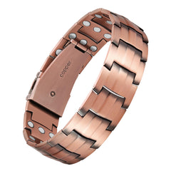 Jecanori pure copper bracelet for men with sleek design for daily wear.