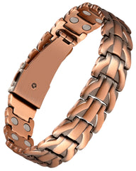 Jecanori Pure Copper Bracelet for Men with two-row magnets for everyday wear.