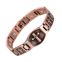 Jecanori Pure Copper Bracelet close-up showing comfortable, adjustable wear.