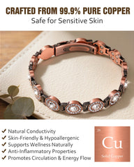 Jecanori solid copper band, skin-friendly and durable material.