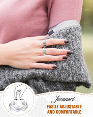 Jecanori ring with two magnets (3500 Gauss) for magnetic accents and comfort.