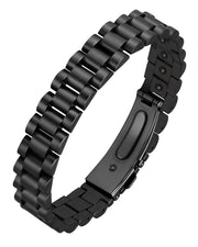 Jecanori ultra-strength magnetic bracelet hematite close-up, showcasing powerful magnets and premium finish.