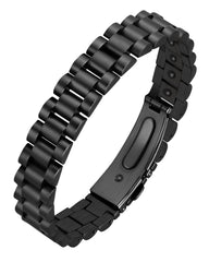 Jecanori ultra-strength magnetic bracelet hematite close-up, showcasing powerful magnets and premium finish.