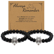 Jendfert Obsidian Energy Bracelet with dragon detail on black beads for stylish protection and daily momentum