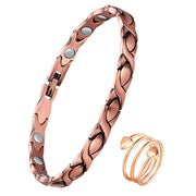 Jeracol copper bracelet worn on wrist in close-up for daily comfort