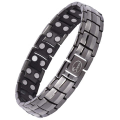JEROOT magnetic bracelet double-row magnets for strong coverage and style.
