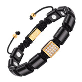 JEROOT magnetic bracelet for men with flat beads offers stylish everyday wear.