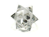 Jet International Clear Quartz Merkabah Star 0.75-1 inch for focused energy during meditation.