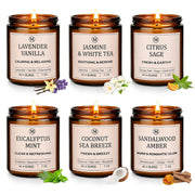 JGXLQ Lavender Vanilla candle in the six pack for relaxing evenings