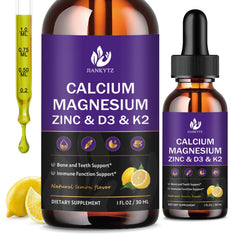 JIANKYTZ Calcium Magnesium Zinc Liquid Drops bottle for easy daily dosage and bone support