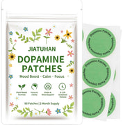 JIATUHAN Dopamine Patches Extra Strength box highlighting mood support with plant-based ingredients.