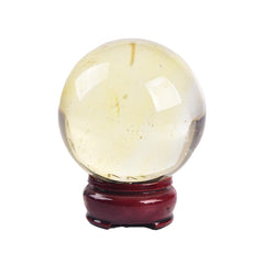 JIC Gem artificial-smelted yellow quartz ball with polished surface reflecting light