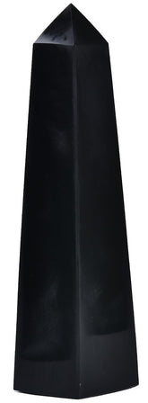 JIC Gem black obsidian wand with four facets for focused energy work