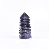 JIC Gem Colorful Fluorite Crystal Tower Pagoda on desk enhances focus and calm energy