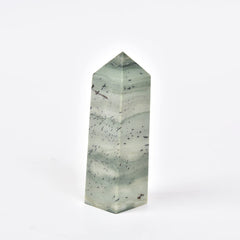 JIC Gem dendritic jade tower lit display enhances serenity and focus.