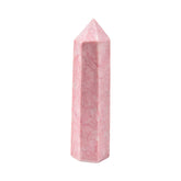 JIC Gem Pink Powder Opal wand top-angle for calming bedside ambiance.