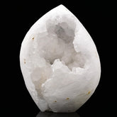 JIC Gem quartz standing geode showcases natural crystals for meditation and focus