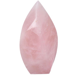 JIC Gem Rose Quartz Crystal Tower 4-sides, a focal point for calm energy at home.