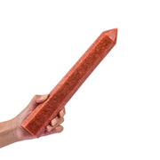 JIC Gem sunstone obelisk tower closeup showing facets ideal for energy balance.